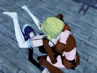 Overlord - Futa Naberal Gamma vs Futa Clementine