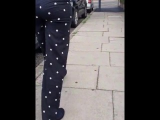 Thick Booty Latina Teasing Sexy Walk on Public Street in Tight Pants - Visible PANTY Line CANDID