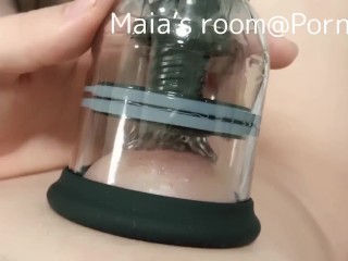 ニップルドームで乳首開発敏感乳首オナニー♡