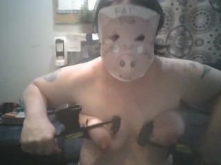 Piggy Plays With Tits Verbal Humiliation Repeat After Me Submissive Pig Training for Female Pigs