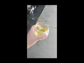 CreamyPussySlut pissing in a cup