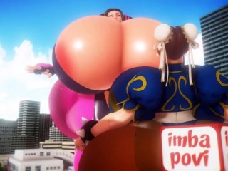 Imbapovi - Juri Han vs Chun-Li - Giantess and Expansion