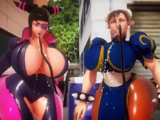 Imbapovi - Juri Han vs Chun-Li - Giantess and Expansion