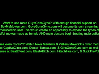 Maverick Willams Humiliated By Preggo Nurse Nova Maverick Who Spreads Male Teen Eagle In Stirrups!!!