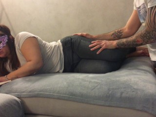 He fuck me hard in doggystyle while I read a book...he saw me with ripped sexy pants...Amateur milf