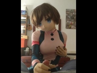 Ochaco Uraraka helping a fan to feel a bit better ^-^ (cosplay facial cumshot) - Shirotaku Kigurumi