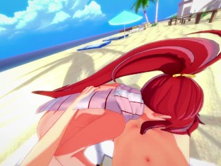 (POV) Yoko Littner CANT Stop SUCKING Your DICK Hentai Gurren Lagann