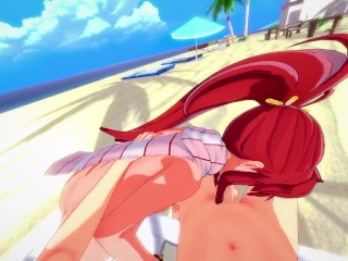 (POV) Yoko Littner CANT Stop SUCKING Your DICK Hentai Gurren Lagann