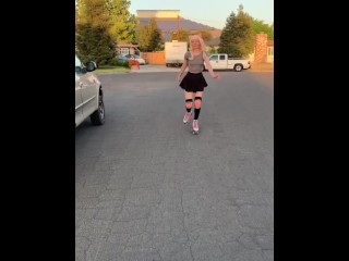 ROLLERSKATING CATGIRL FARAH FATHERLESS LOVES BUKAKI (Subscribe to my onlyfans)