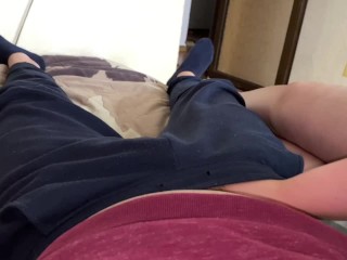 Jerk off him but just teasing before I will blow his blue balls after a month with no sex! Teasing !