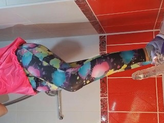 DILDO exercises in GYM SHOWER during CARDIO Training Break # Fun to be naughty