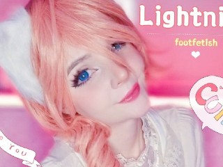 Final Fantasy XIII cute cosplay Lightning FOOT FETISH