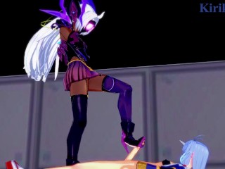 T-elos and Suzuka-Hime have intense futanari sex - Xenosaga & SRW OG Saga: Endless Frontier Hentai