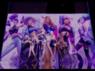 [MMD] Everglow - Dun Dun Striptease Ahri Akali Kaisa Evelynn Seraphine KDA All Out 4K 60FPS