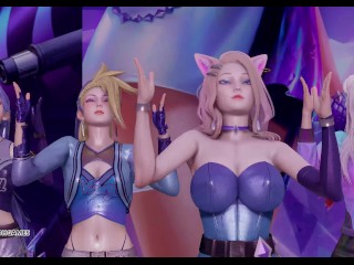 [MMD] Everglow - Dun Dun Striptease Ahri Akali Kaisa Evelynn Seraphine KDA All Out 4K 60FPS