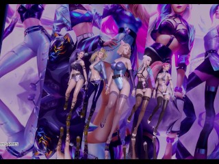 [MMD] Everglow - Dun Dun Striptease Ahri Akali Kaisa Evelynn Seraphine KDA All Out 4K 60FPS