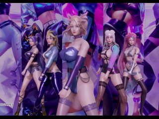 [MMD] Everglow - Dun Dun Striptease Ahri Akali Kaisa Evelynn Seraphine KDA All Out 4K 60FPS