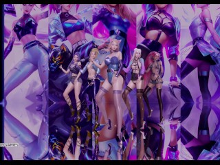 [MMD] Everglow - Dun Dun Striptease Ahri Akali Kaisa Evelynn Seraphine KDA All Out 4K 60FPS