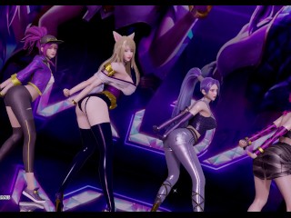 [MMD] Stellar - Marionette Kpop Striptease Dance Ahri Akali Kaisa Evelynn Seraphine KDA Popstar