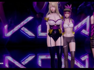 [MMD] Stellar - Marionette Kpop Striptease Dance Ahri Akali Kaisa Evelynn Seraphine KDA Popstar