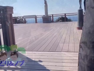 観光地でおっぱいを露出する美人日本人女性 Vol.5