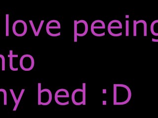 Peeing duvet in my peed bed again