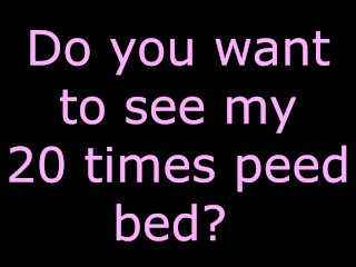 Pissing my peed cotton panties in the bed