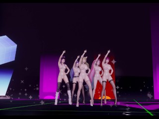 [MMD] CHUNG HA - Snapping Hot Striptease Ahri Akali Kaisa Evelynn Seraphine KDA 4K 60FPS