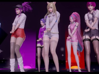 [MMD] CHUNG HA - Snapping Hot Striptease Ahri Akali Kaisa Evelynn Seraphine KDA 4K 60FPS