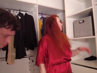 "Here in the pantry, no one will see us Fucking" - Secret Sex with Busty Stepmom