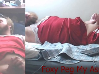 Foxy Peg My Ass Soaks Red Sexy Nighty in Golden Shower Part 1