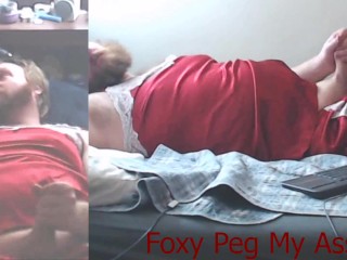 Foxy Peg My Ass Soaks Red Sexy Nighty in Golden Shower Part 1