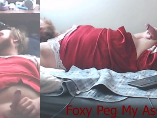 Foxy Peg My Ass Soaks Red Sexy Nighty in Golden Shower Part 1