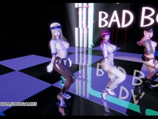 [MMD] RedVelvet - Bad Boy Hot Naked Dance Ahri Akali Evelynn Kaisa League of Legends KDA