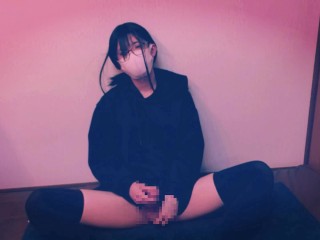 crossdresser　寸止めオナニーしてたら我慢できずにピュッピュ♡しちゃいました///　edging　cumshot