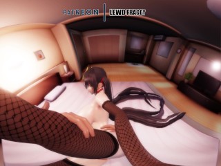 Azur Lane - Busty Taihou Sideways [VR 4K MMD R18 HENTAI]