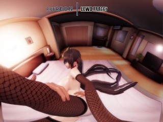 Azur Lane - Busty Taihou Sideways [VR 4K MMD R18 HENTAI]