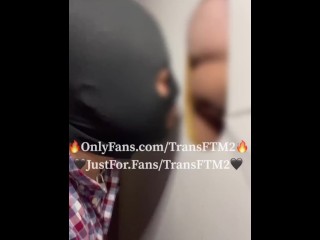 FTM Getting Sucked at Gloryhole - OnlyFans: @TransFTM2