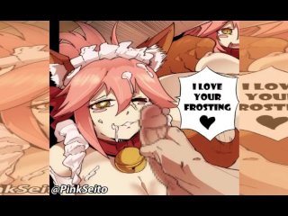 Tamamo Cat is Ready For Her Daily Treat! Voiced by HaruLuna - Art by @PinkSeito