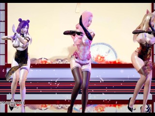 [MMD] 極楽浄土 GokurakuJodo Hot Striptease KDA Ahri Kaisa Seraphine