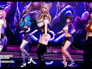 [MMD] GFRIEND - Glass Bead Sexy Kpop Dance Ahri Akali Kaisa Seraphine Gwen KDA League of Legends