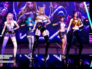 [MMD] GFRIEND - Glass Bead Sexy Kpop Dance Ahri Akali Kaisa Seraphine Gwen KDA League of Legends