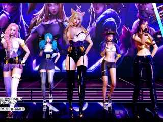 [MMD] GFRIEND - Glass Bead Sexy Kpop Dance Ahri Akali Kaisa Seraphine Gwen KDA League of Legends