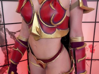 Hot Busty Alexstrasza from World of Warcraft Deepthroats and Hard Fucks Cock POV