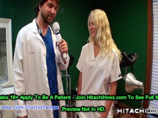 Naughty Blond Nurse Julie J Treats Her Own Hysteria By Cumming Multiple Time With Hitachi Magic Wand