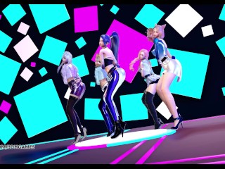 [MMD] EXID - DDD Hot Kpop Dance Ahri Akali Evelynn Kaisa Seraphine League of Legends KDA