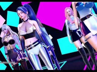 [MMD] EXID - DDD Hot Kpop Dance Ahri Akali Evelynn Kaisa Seraphine League of Legends KDA