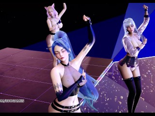 [MMD] STAYC - SO BAD Hot Striptease Ahri Akali Evelynn Kaisa Seraphine League of Legends KDA