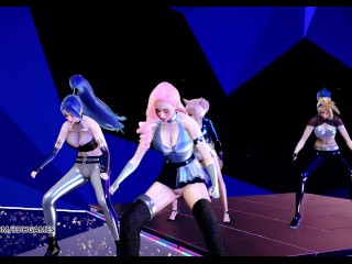 [MMD] STAYC - SO BAD Hot Striptease Ahri Akali Evelynn Kaisa Seraphine League of Legends KDA