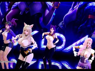 [MMD] BLACKPINK - Forever Young Hot Striptease Ahri Akali Kaisa Evelynn Seraphine KDA